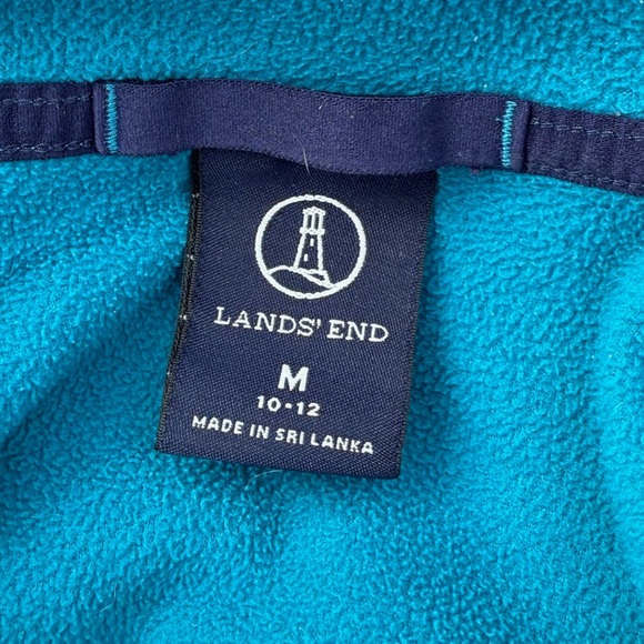 Lands' End quarter zip long sleeve fleece jacket - size M - Picture 4 of 4